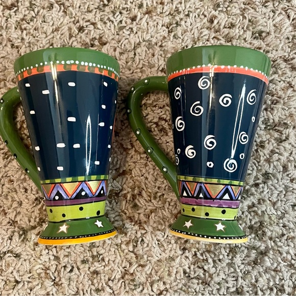 Christmas Holiday decor Bundle Mugs Mudpie Towel Salt Pepper, Santa Trinket Box - Picture 9 of 14